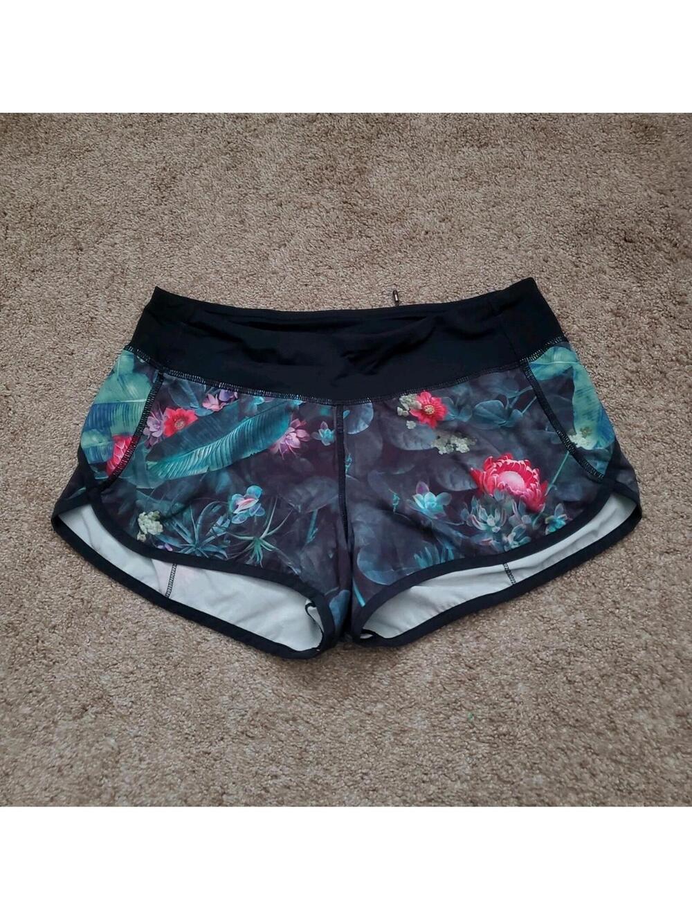 Lululemon Speed Up Shorts Womens Size 6 Floral Lined Athletic Running Y2k Grunge